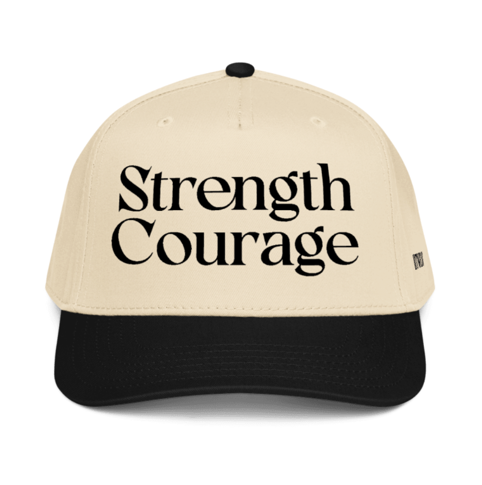 Strength & Courage Snapback Hat - Motivational 5-Panel Cap