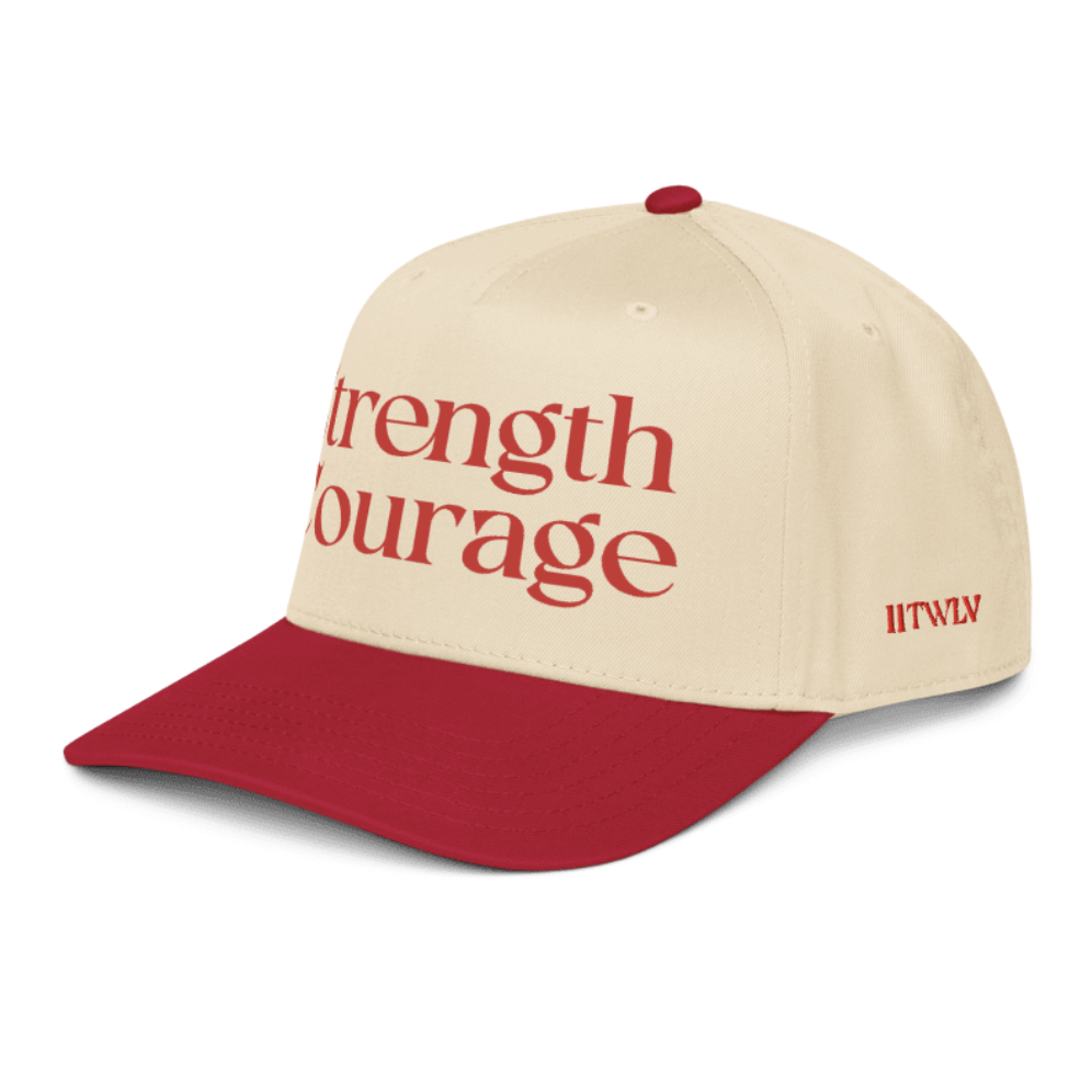 Strength & Courage Snapback Hat - Motivational 5-Panel Cap