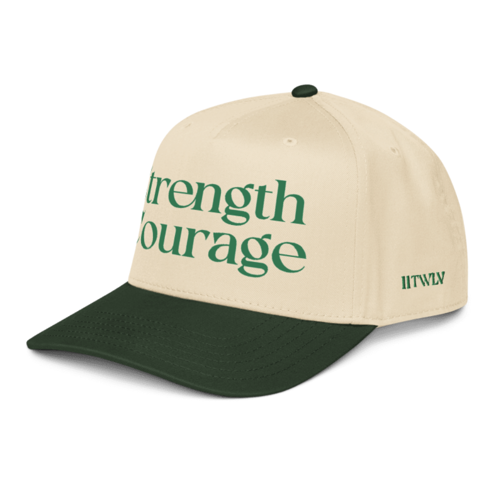 Strength & Courage Snapback Hat - Motivational 5-Panel Cap