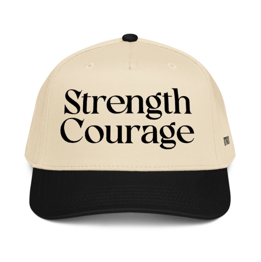 Strength & Courage Snapback Hat - Motivational 5-Panel Cap