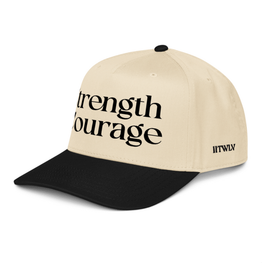 Strength & Courage Snapback Hat - Motivational 5-Panel Cap