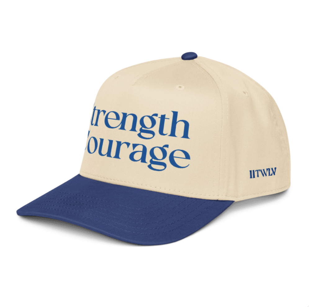Strength & Courage Snapback Hat - Motivational 5-Panel Cap